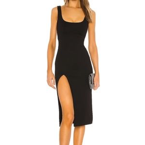Revolve Thom Midi Dress in Black